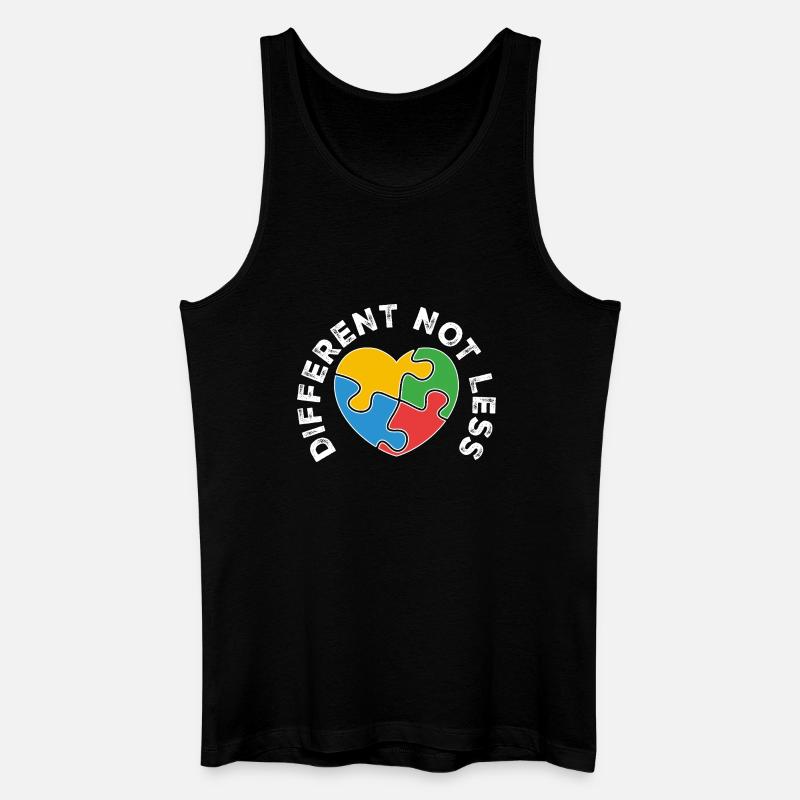 PuzzleHerz Vielfalt vereint Farben - Männer Bio Tank Top - Schwarz