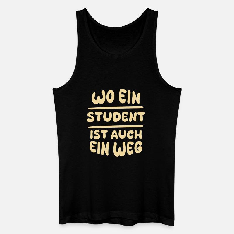 Student als Student - Männer Bio Tank Top - Schwarz