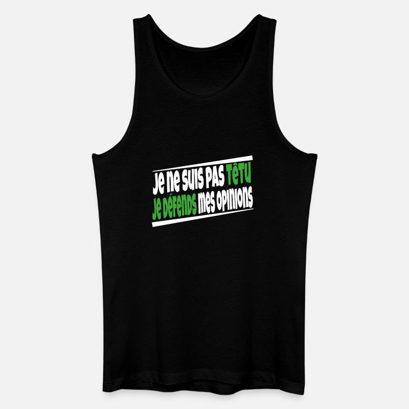 Ich bin nicht stur - Männer Bio Tank Top - Schwarz