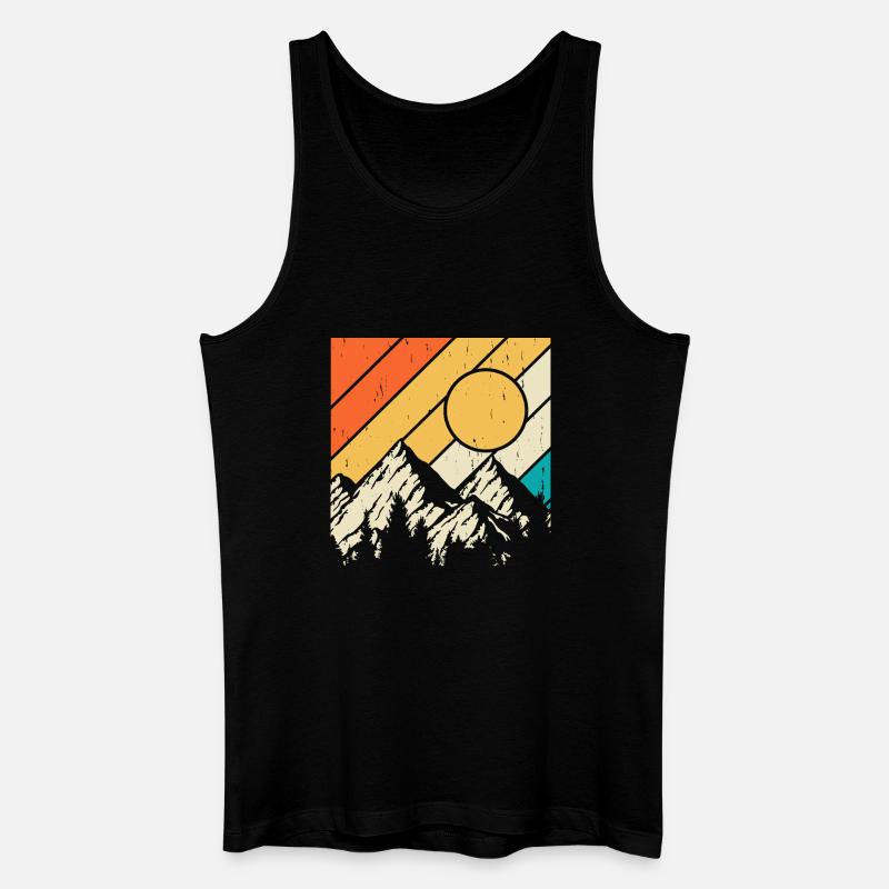 Wandern Wanderer Bergsteiger Geschenk - Männer Bio Tank Top - Schwarz