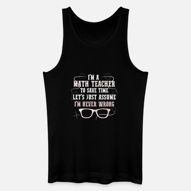 Math Teacher Geometry School Mathematics - Men’s Organic Tank Top - black