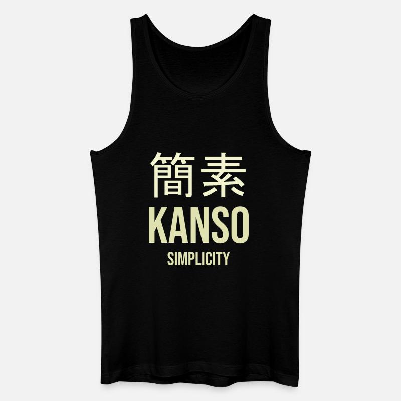 Kanji-Einfachheit optimiert - Männer Bio Tank Top - Schwarz