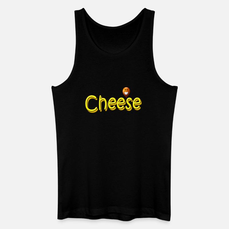 CHEESE - Männer Bio Tank Top - Schwarz