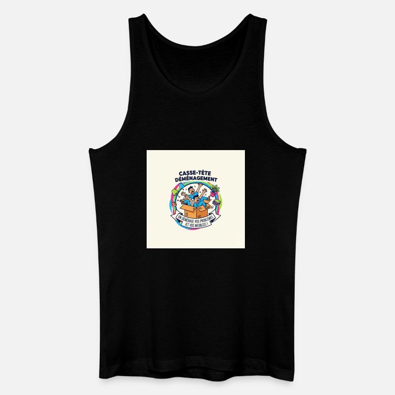 Bewegliches Puzzle - Männer Bio Tank Top - Schwarz