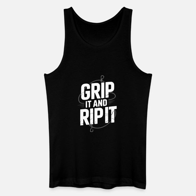 Klettern Bergsteigen Karabiner Bouldern - Männer Bio Tank Top - Schwarz