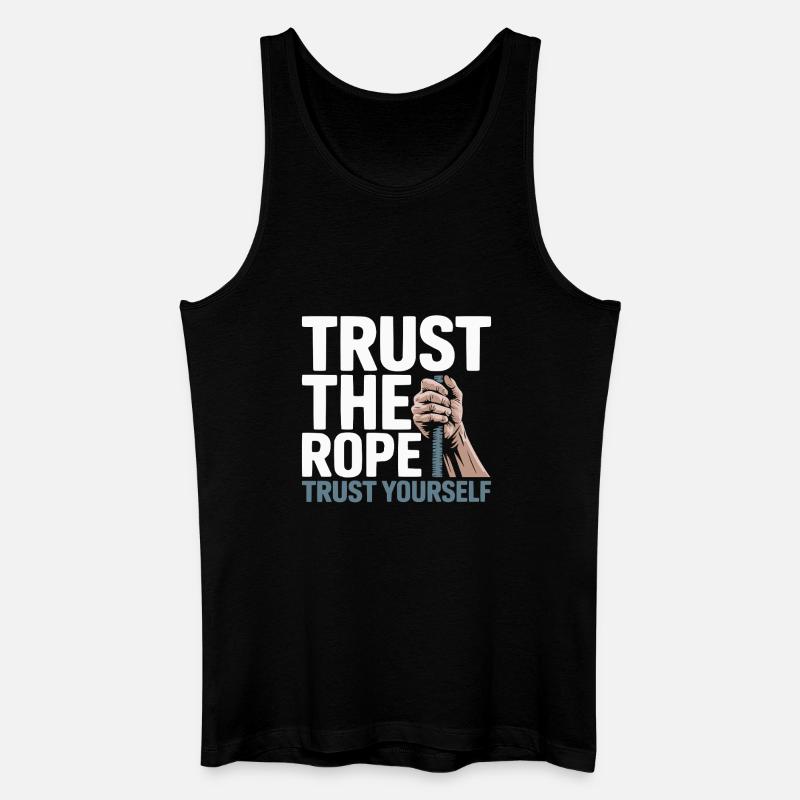 Klettern Bergsteigen Karabiner Bouldern - Männer Bio Tank Top - Schwarz