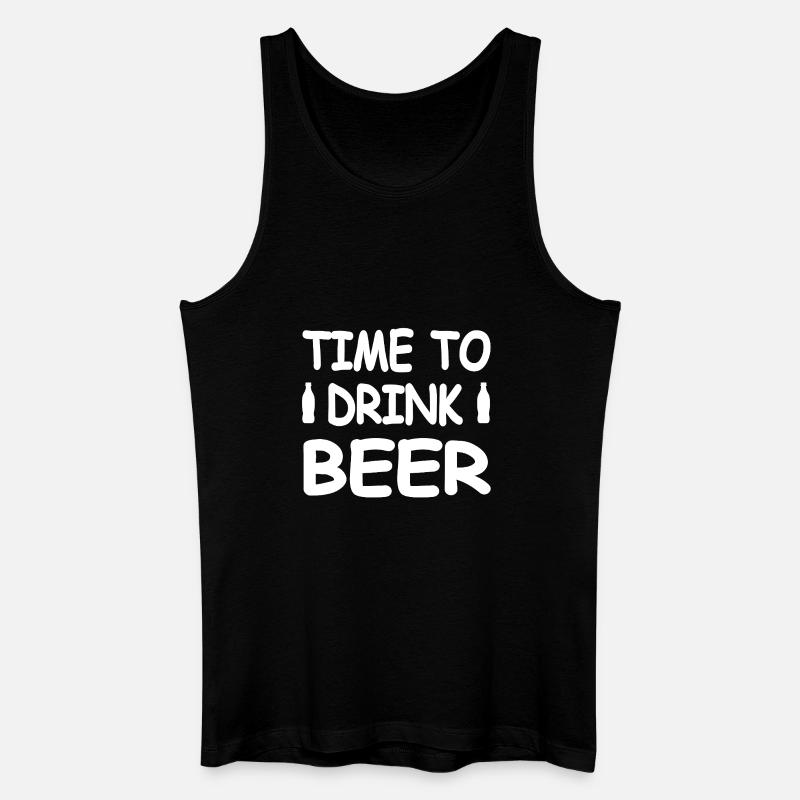 Bier - Männer Bio Tank Top - Schwarz