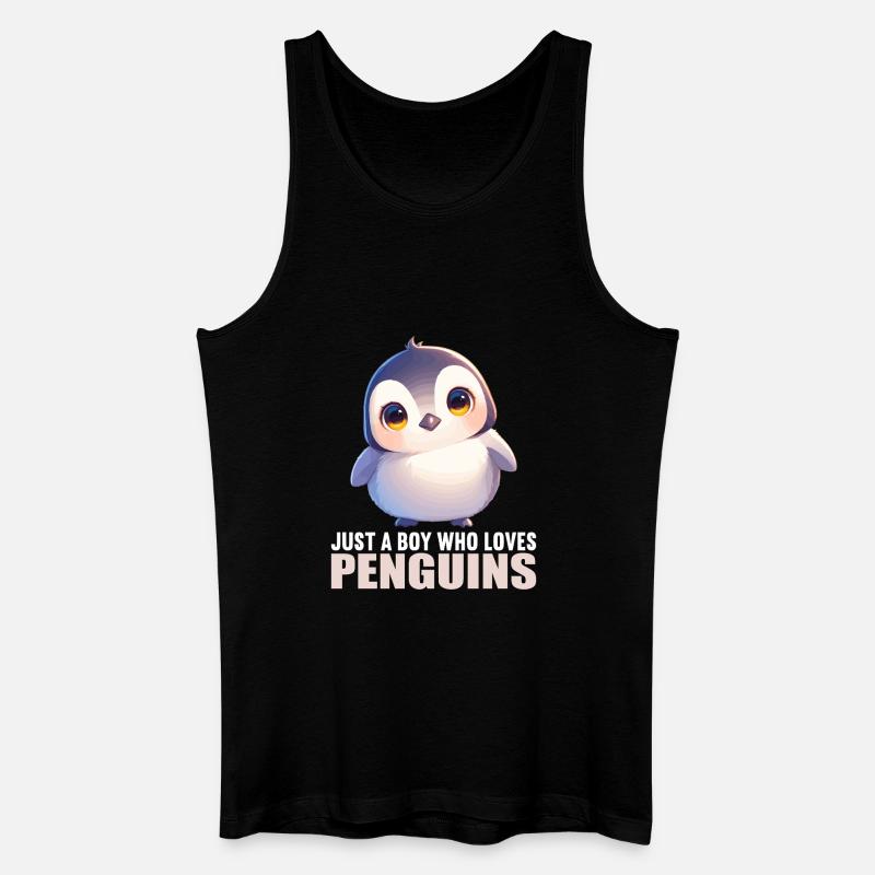 Pinguine Pinguin - Männer Bio Tank Top - Schwarz