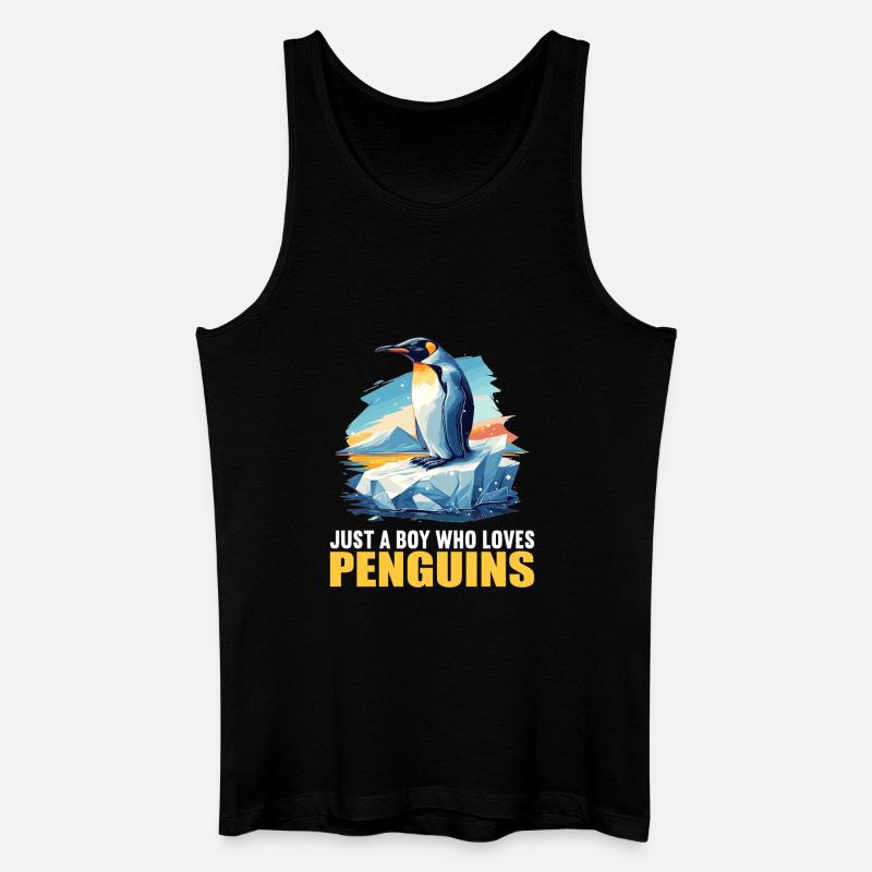 Pinguine Pinguin - Männer Bio Tank Top - Schwarz