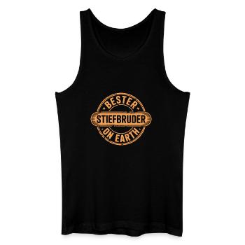 Bester Stiefbruder - Männer Bio Tank Top - Schwarz - Vorne
