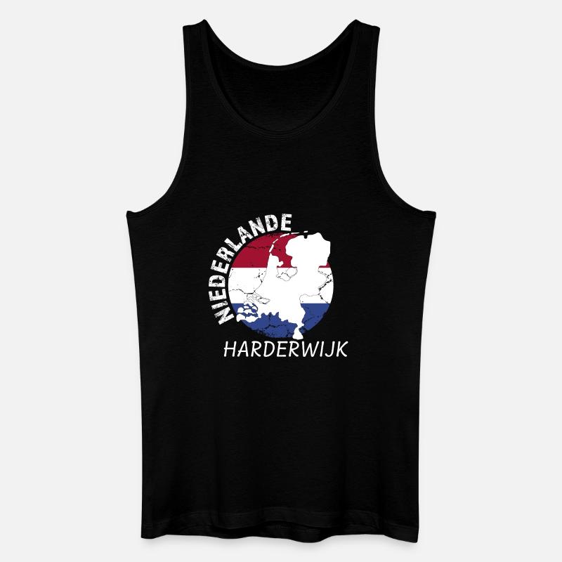 Harderwijk - Männer Bio Tank Top - Schwarz