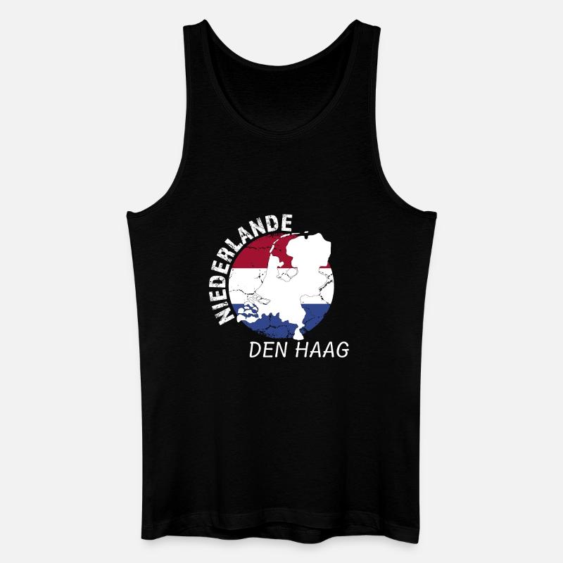 Den Haag - Männer Bio Tank Top - Schwarz