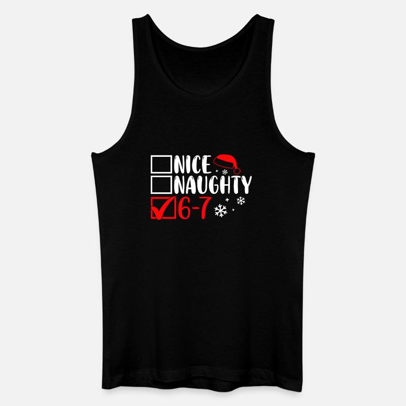 Funny Christmas Nice Naughty 67 - Männer Bio Tank Top - Schwarz