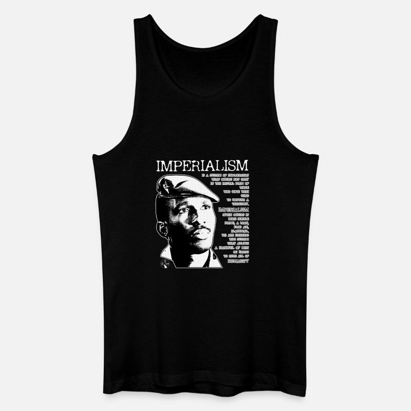 Thomas Sankara: Imperialismus - Männer Bio Tank Top - Schwarz