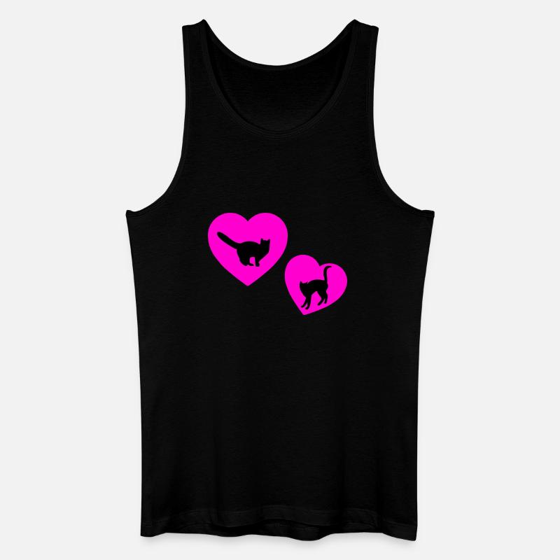 Katzen - Männer Bio Tank Top - Schwarz
