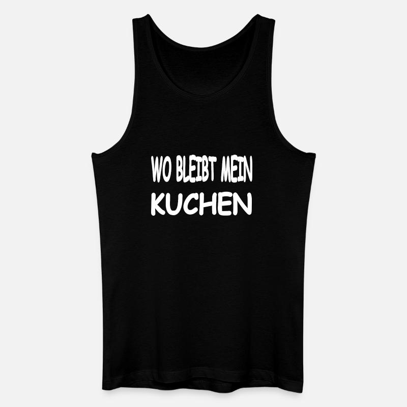 Kuchen - Männer Bio Tank Top - Schwarz