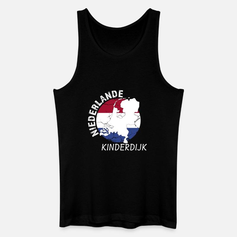 Kinderdijk - Männer Bio Tank Top - Schwarz