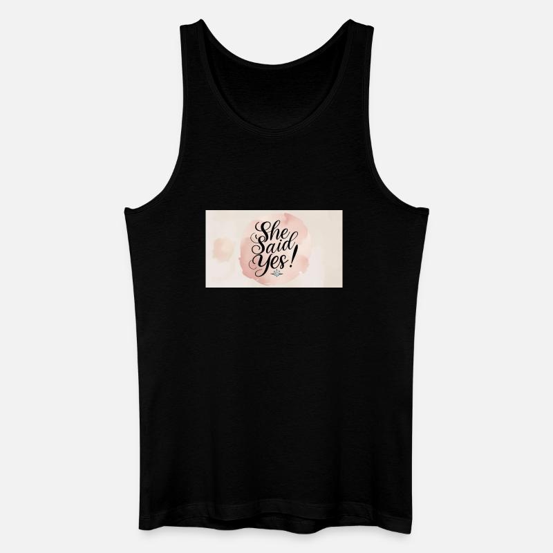 Sie sagte Ja – Verlobungsfeier Stil - Männer Bio Tank Top - Schwarz