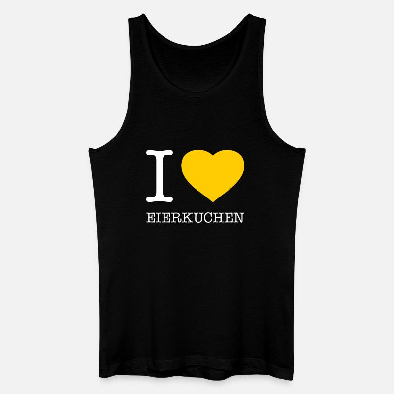 I love Eierkuchen - Männer Bio Tank Top - Schwarz