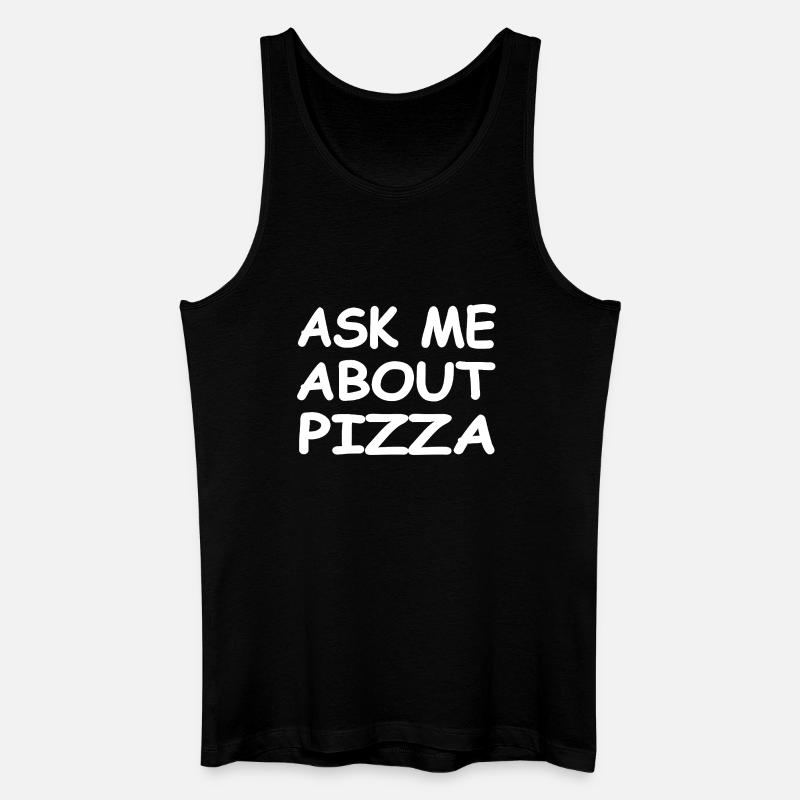 Pizza - Männer Bio Tank Top - Schwarz
