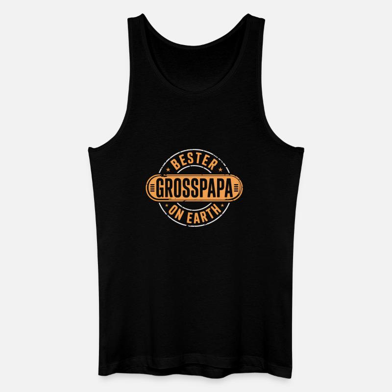 Bester Grosspapa Opa - Männer Bio Tank Top - Schwarz