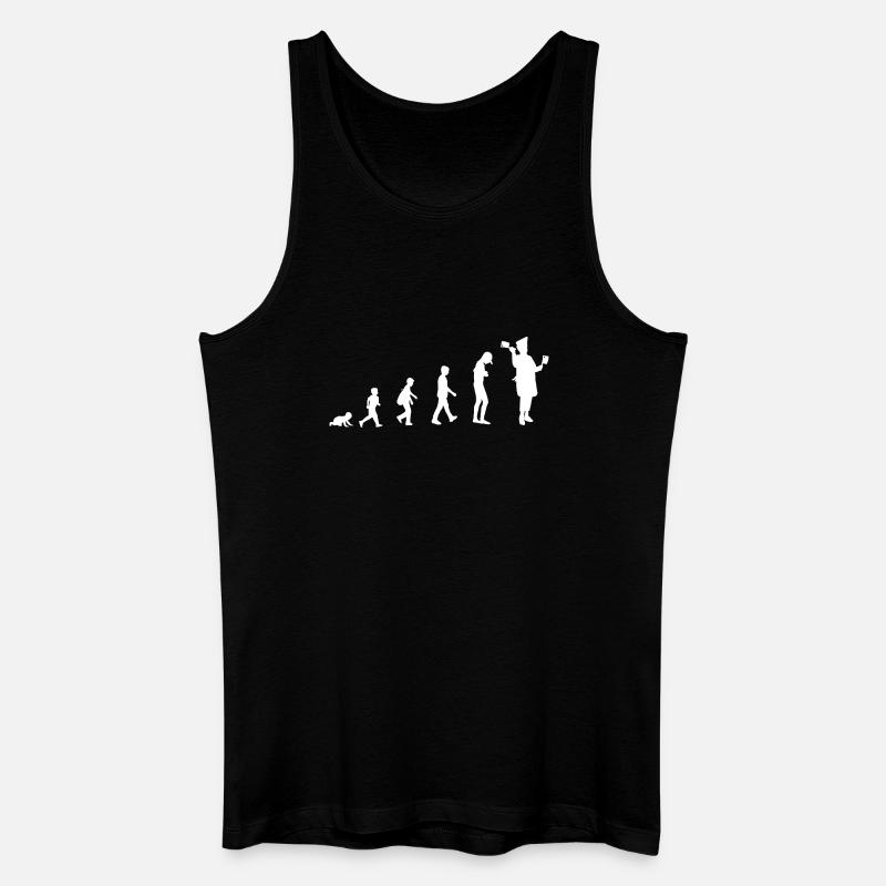 Evolution from baby to butcher / profession - Men’s Organic Tank Top - black