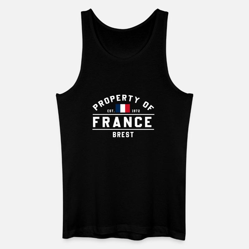 Französisches Eigentum Brest Logo - Männer Bio Tank Top - Schwarz