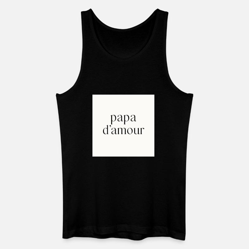Papa der Liebe - Männer Bio Tank Top - Schwarz
