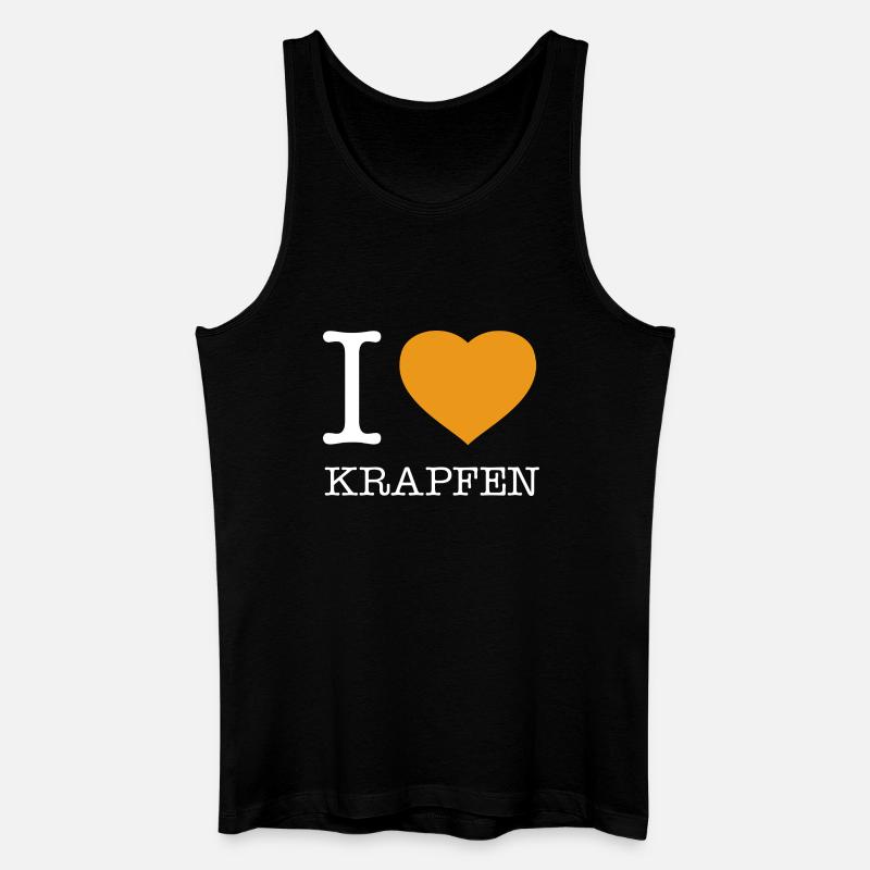 I love Krapfen - Männer Bio Tank Top - Schwarz