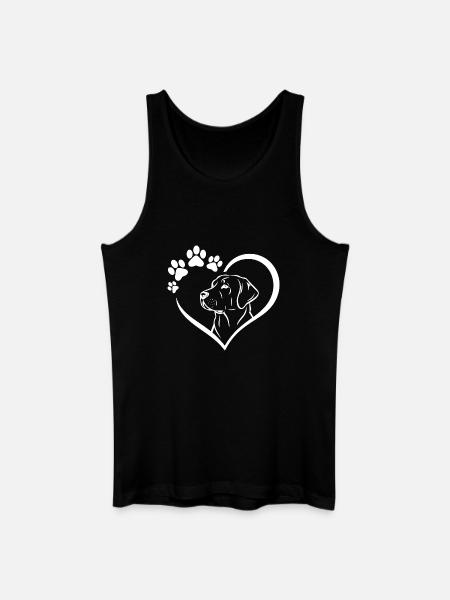 Labrador Retriever Art Dog - Men’s Organic Tank Top - black