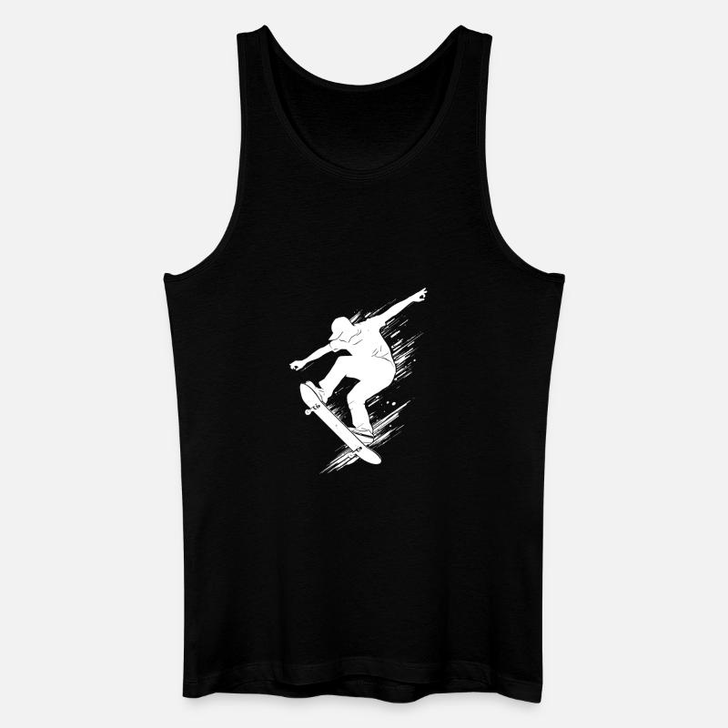 Energetische Skateboard-Kunst - Männer Bio Tank Top - Schwarz
