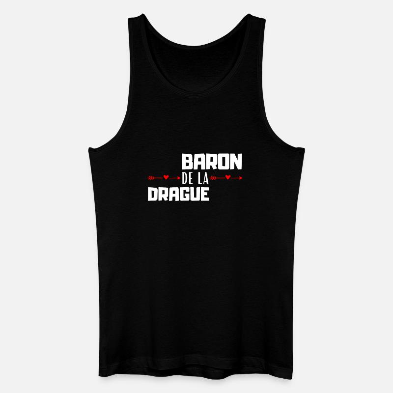 Baron de la Drague - Männer Bio Tank Top - Schwarz