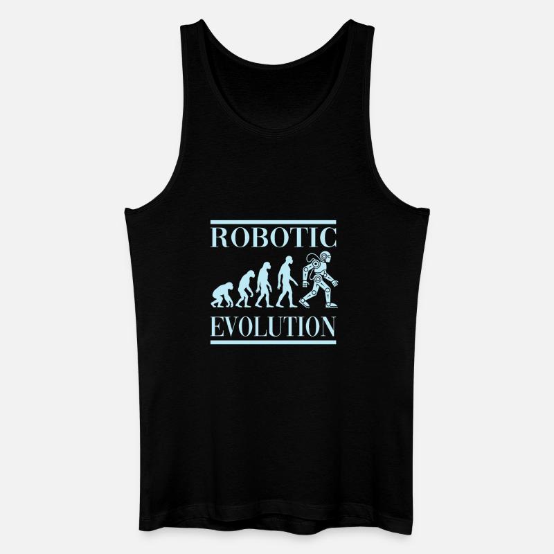 Robot Evolution Progress Human Future - Men’s Organic Tank Top - black