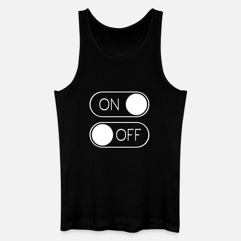 Toggle Grafik On Off Schalter - Männer Bio Tank Top - Schwarz