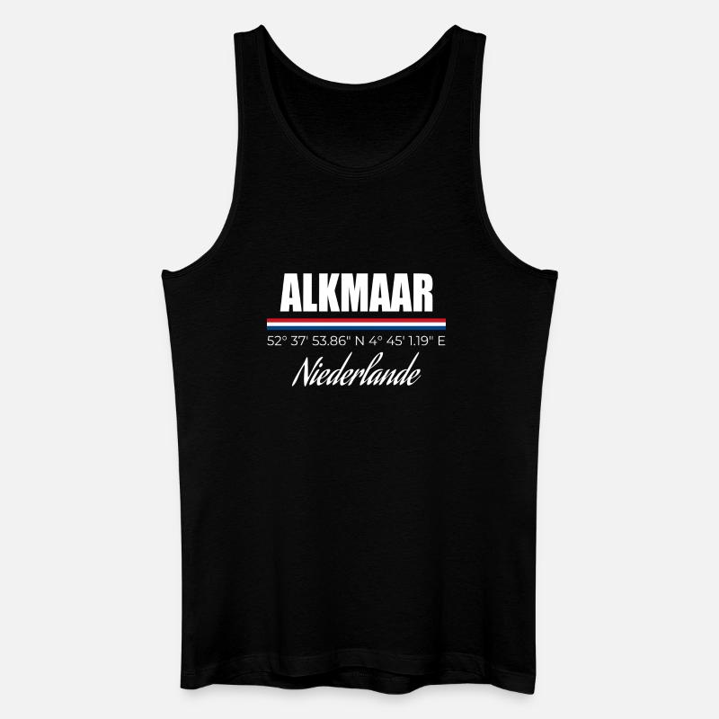 Alkmaar - Männer Bio Tank Top - Schwarz