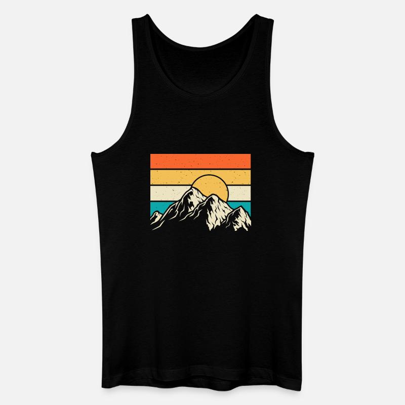 Wandern Wanderer Bergsteiger Geschenk - Männer Bio Tank Top - Schwarz