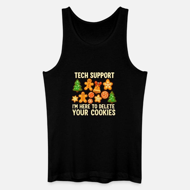 Support technique Cookie Noël Mème - Débardeur bio Homme - noir