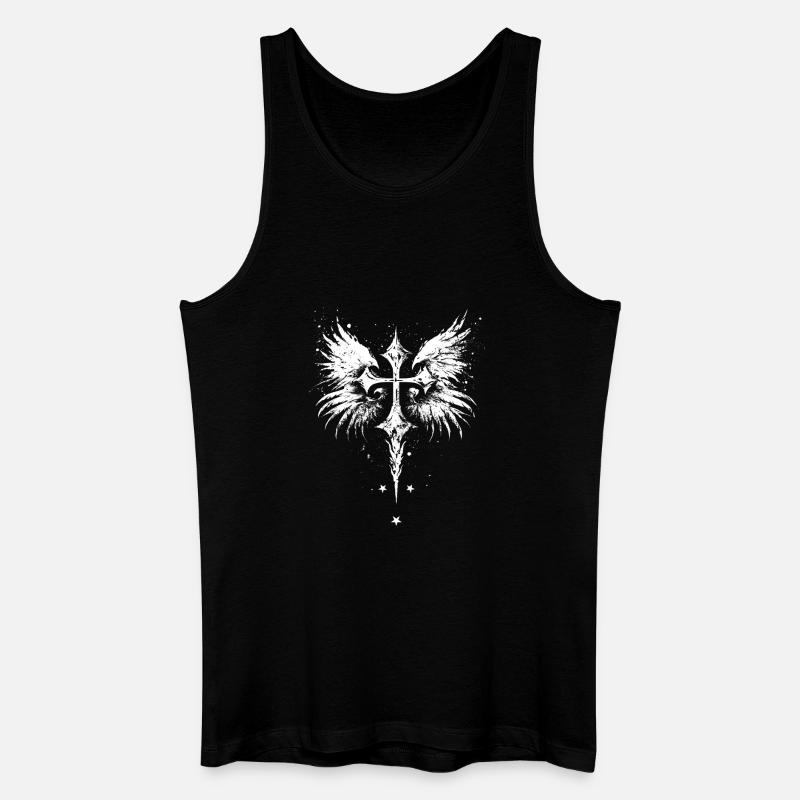 Croce Gotico Gothic Emo - Canotta ecologica da uomo - nero