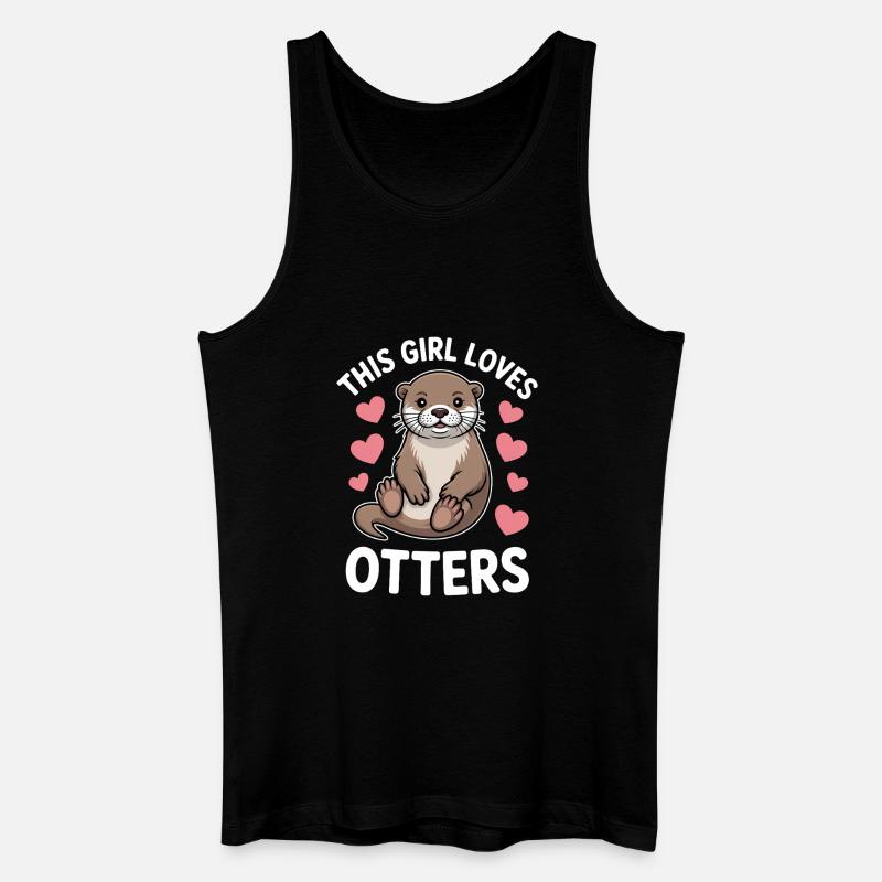 Otter Spruch Mädchen Lustiges Otter Geschenk - Männer Bio Tank Top - Schwarz