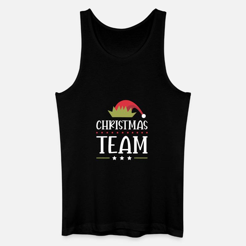 Weihnachten Team Christmas - Männer Bio Tank Top - Schwarz