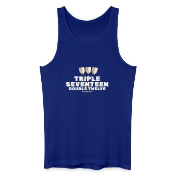 Vintage 1975 Darts Checkout - Men’s Organic Tank Top - royal blue - Front