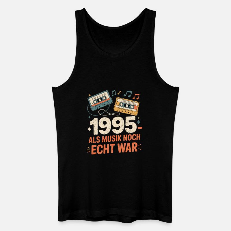 1995 Als Musik Noch Echt War - Männer Bio Tank Top - Schwarz