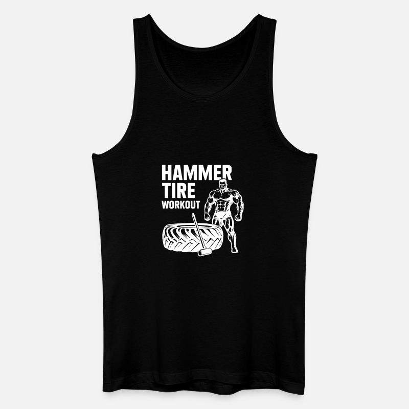 Hammer Reifen Training - Männer Bio Tank Top - Schwarz