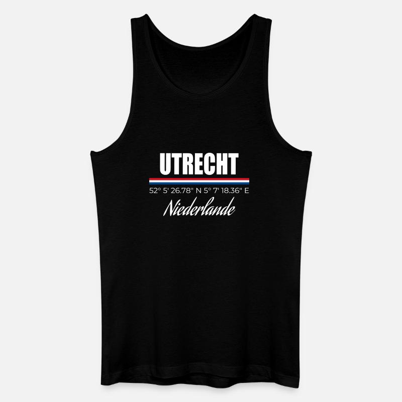 Utrecht - Männer Bio Tank Top - Schwarz