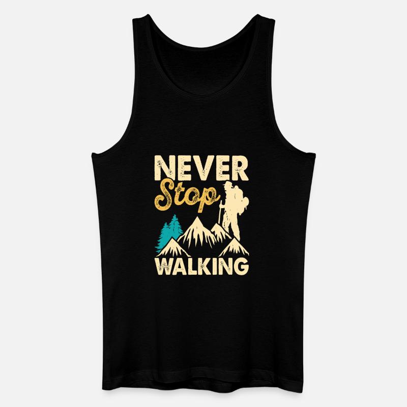Wandern Wanderer Bergsteiger Geschenk - Männer Bio Tank Top - Schwarz