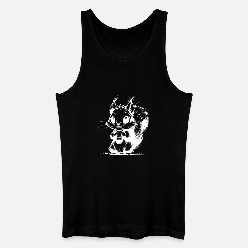 Waldbewohner mit Kaffee Waldrand Kaffeeklatsch - Männer Bio Tank Top - Schwarz