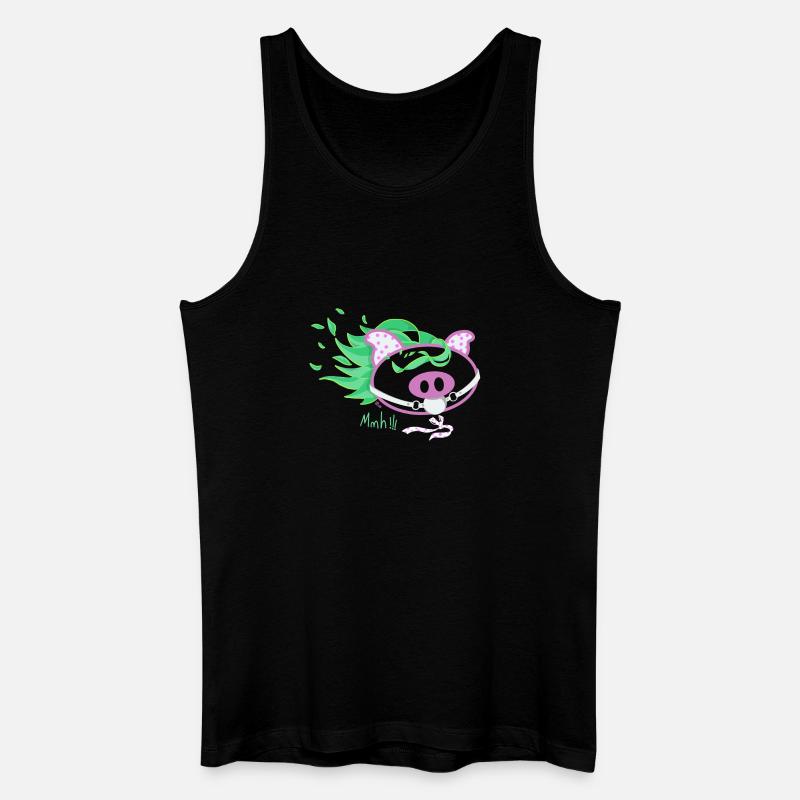 Wild Pop Pig - Männer Bio Tank Top - Schwarz