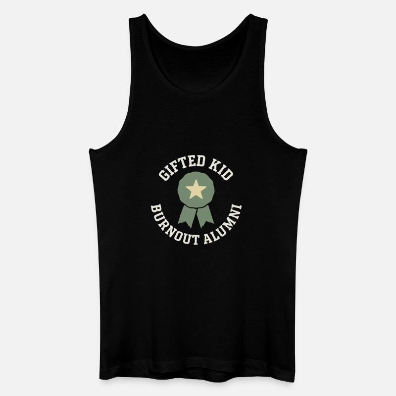 Hochbegabter Burnout-absolvent Mit Akademischem - Männer Bio Tank Top - Schwarz