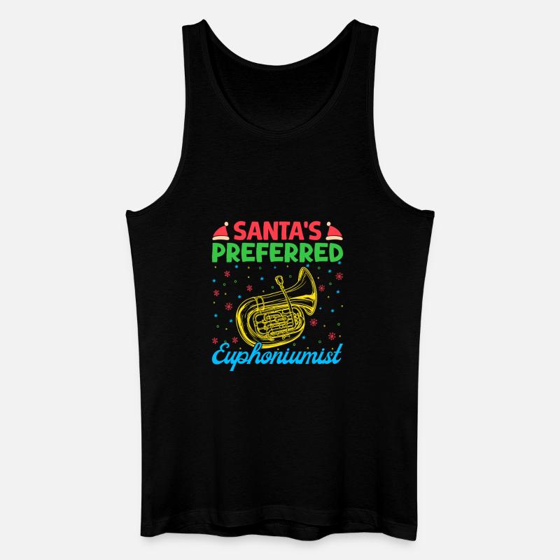 Euphonium Santa´s Preferred Baritone Marching Band - Männer Bio Tank Top - Schwarz
