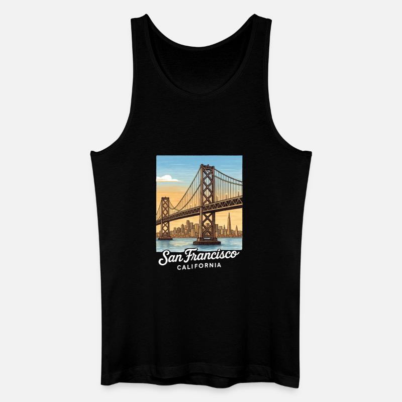 San Francisco - Männer Bio Tank Top - Schwarz